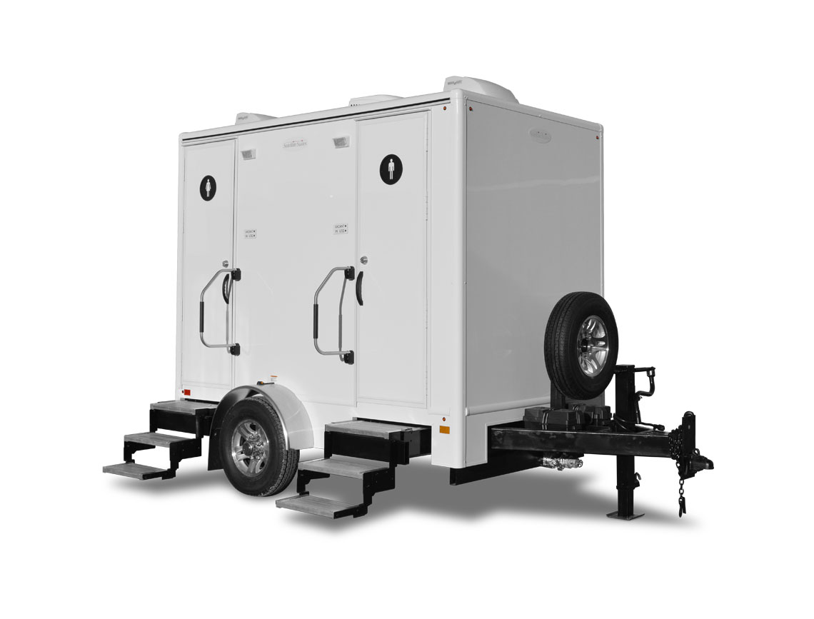 2 station restroom trailers for sale