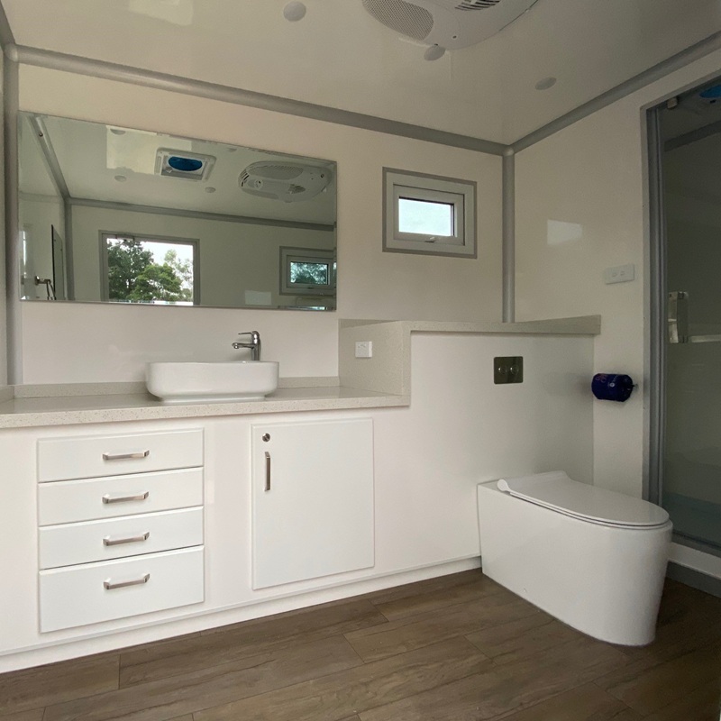 luxury shower trailer interior